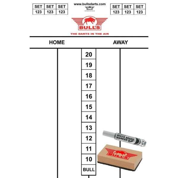 Bulls Scorebord Set Flex 45x30 cm