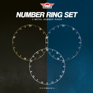 Bull's Metal Number Ring Set 3pcs