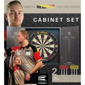 Target Dimitri van den Bergh DartBord Cabinet Set